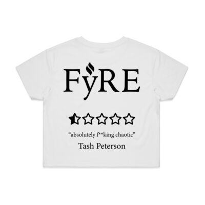 Absolutely F**king Chaotic Women's Crop Tee - White Thumbnail