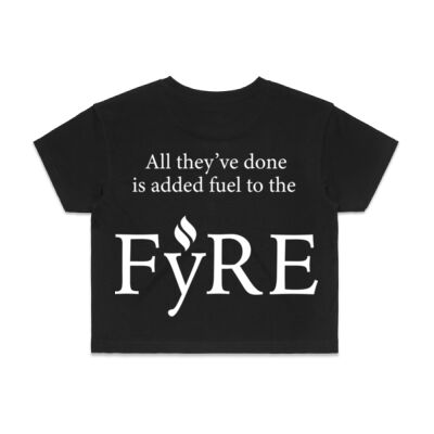 Added Fuel to the FyRE Women's Crop Tee - Dark Thumbnail