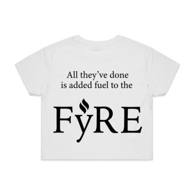 Added Fuel to the FyRE Women's Crop Tee - Light Thumbnail