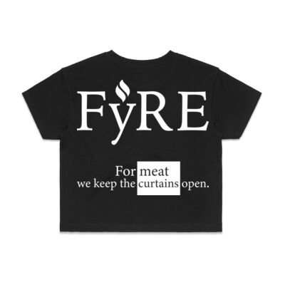 Meet Our Curtains Women's Crop Tee - Dark Thumbnail