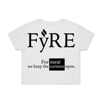 Meet Our Curtains Women's Crop Tee - Light Thumbnail