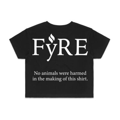 No Animals Women's Crop Tee - Dark Thumbnail
