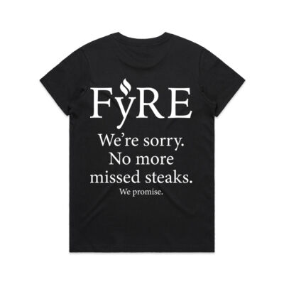 No More Missed Steaks Women's Tee - Dark Thumbnail