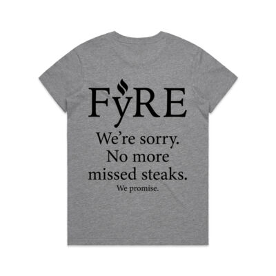 No More Missed Steaks Women's Tee - Light Thumbnail