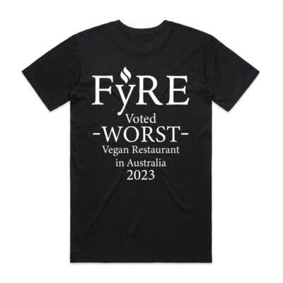 Worst Vegan Restaurant Men's Staple Tee - Dark Thumbnail